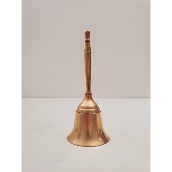 Vintage Brass Hand Bell - Handheld Solid Brass Bell with Charming Tone - Home - Picture 1 of 10